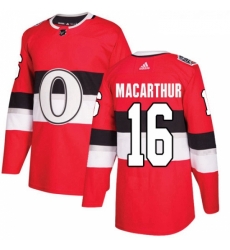 Youth Adidas Ottawa Senators 16 Clarke MacArthur Authentic Red 2017 100 Classic NHL Jersey 