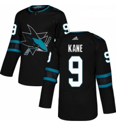 Youth Adidas San Jose Sharks 9 Evander Kane Premier Black Alternate NHL Jersey 