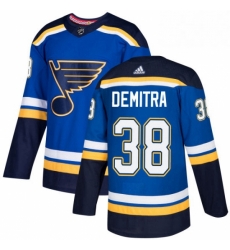 Mens Adidas St Louis Blues 38 Pavol Demitra Authentic Royal Blue Home NHL Jersey 