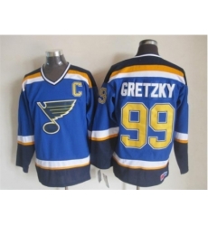 NHL St.Louis Blues #99 Gretzky blue jerseys