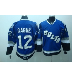 Tampa Bay Lightning 12 Gagne blue  jerseys bolts 2011