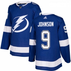 Youth Adidas Tampa Bay Lightning 9 Tyler Johnson Authentic Royal Blue Home NHL Jersey 