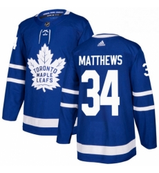 Youth Adidas Toronto Maple Leafs 34 Auston Matthews Authentic Royal Blue Home NHL Jersey 