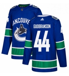 Mens Adidas Vancouver Canucks 44 Erik Gudbranson Authentic Blue Home NHL Jersey 