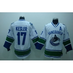 Vancouver Canucks 17 Kesler white Jersey A patch