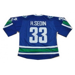 Vancouver Canucks 33 Henrik H.Sedin C patch blue color Ice Hockey Jersey