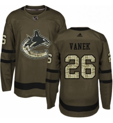 Youth Adidas Vancouver Canucks 26 Thomas Vanek Premier Green Salute to Service NHL Jersey 