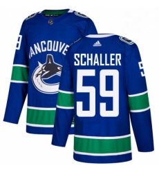 Youth Adidas Vancouver Canucks 59 Tim Schaller Authentic Blue Home NHL Jersey 