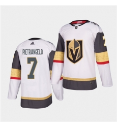 Golden Knights 7 Alex Pietrangelo 2020 21 Away Player White Jersey