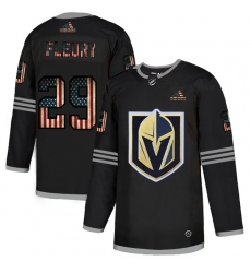 Men Vegas Golden Knights 29 Marc Andre Fleury Black USA Flag Fashion Adidas Jersey