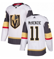 Mens Adidas Vegas Golden Knights 11 Curtis McKenzie Authentic White Away NHL Jersey 