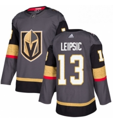 Mens Adidas Vegas Golden Knights 13 Brendan Leipsic Premier Gray Home NHL Jersey 