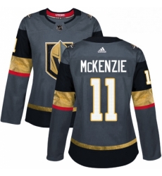 Womens Adidas Vegas Golden Knights 11 Curtis McKenzie Authentic Gray Home NHL Jersey 