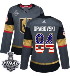 womens mikhail grabovski vegas golden knights jersey gray adidas 84 nhl 2018 stanley cup final authentic usa flag fashion