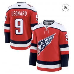 Men Washington Capitals 9 LEONARD u807DRed With A Patch Stitched Hockey Je