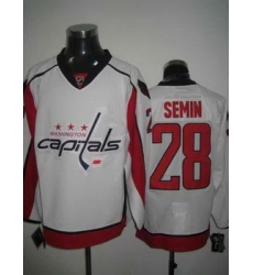 Washington Capitals 28 semin white Jerseys