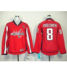 Women Washington Capitals 8# A.Ovechkin red jerseys