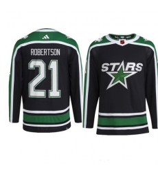 Youth Dallas Stars 21 Jason Robertson Black 2022 23 Reverse Retro Stitched Jersey