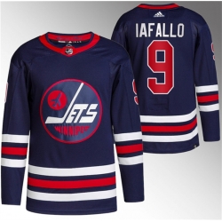 Men Winnipeg Jets 9 Alex Iafallo 2021 22 Navy Stitched Jersey