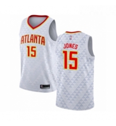 Womens Atlanta Hawks 15 Damian Jones Authentic White Basketball Jersey Association Edition 