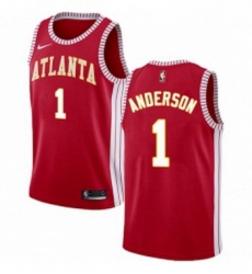 Womens Nike Atlanta Hawks 1 Justin Anderson Swingman Red NBA Jersey Statement Edition 