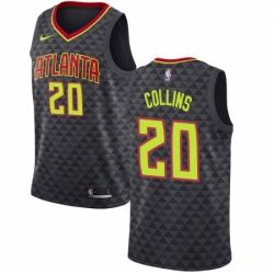 Womens Nike Atlanta Hawks 20 John Collins Authentic Black Road NBA Jersey Icon Edition 