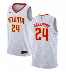 Womens Nike Atlanta Hawks 24 Kent Bazemore Swingman White NBA Jersey Association Edition 