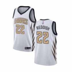 Youth Atlanta Hawks 22 Cam Reddish Swingman White Basketball Jersey City Edition 