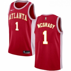 Youth Nike Atlanta Hawks 1 Tracy Mcgrady Authentic Red NBA Jersey Statement Edition