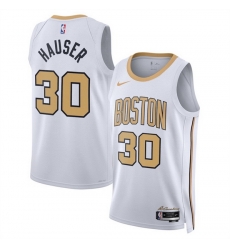 Men Boston Celtics 30 Sam Hauser White 2025 26 City Edition Stitched Basketball Jersey