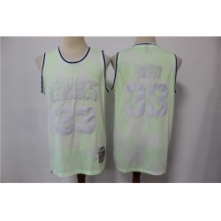 Men Boston Celtics Larry Bird 33 Light Green Hardwood Classics Jersey