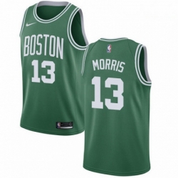 Mens Nike Boston Celtics 13 Marcus Morris Swingman GreenWhite No Road NBA Jersey Icon Edition 