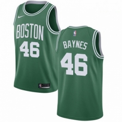 Mens Nike Boston Celtics 46 Aron Baynes Swingman GreenWhite No Road NBA Jersey Icon Edition 