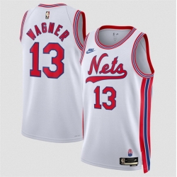 Men Brooklyn Nets  13 Moritz Wagner White 2026 27Classic Edition Stitched Basketball Jersey