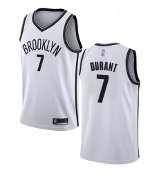 Nets #7 Kevin Durant White Basketball Swingman Association Edition Jersey