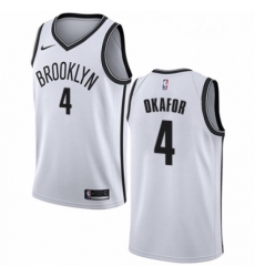 Womens Nike Brooklyn Nets 4 Jahlil Okafor Authentic White NBA Jersey Association Edition 