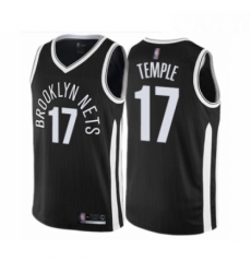 Youth Brooklyn Nets 17 Garrett Temple Swingman Black Basketball Jersey City Edition 