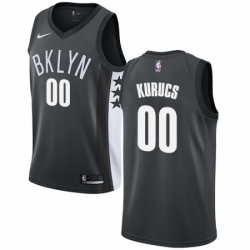 Youth Nike Brooklyn Nets 00 Rodions Kurucs Swingman Gray NBA Jersey Statement Edition 