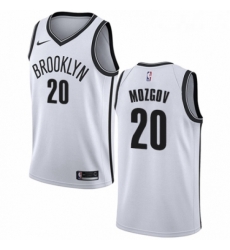 Youth Nike Brooklyn Nets 20 Timofey Mozgov Authentic White NBA Jersey Association Edition