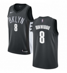 Youth Nike Brooklyn Nets 8 Spencer Dinwiddie Swingman Gray NBA Jersey Statement Edition 