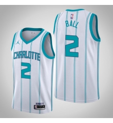 Men hornets lamelo ball white 2020 nba draft first round pick jersey