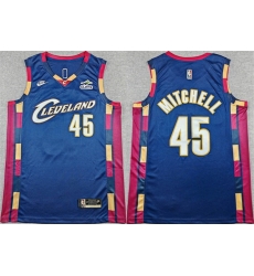 Men Cleveland Cavaliers 45 Donovan Mitchell Navy 2025 26 Classic Edition Stitched Jersey