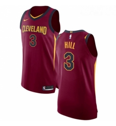 Youth Nike Cleveland Cavaliers 3 George Hill Authentic Maroon NBA Jersey Icon Edition 