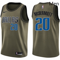 Mens Nike Dallas Mavericks 20 Doug McDermott Swingman Green Salute to Service NBA Jersey 