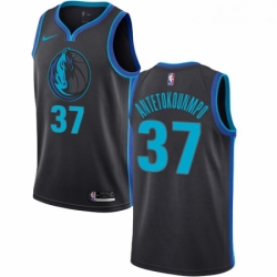 Womens Nike Dallas Mavericks 37 Kostas Antetokounmpo Swingman Charcoal NBA Jersey City Edition 