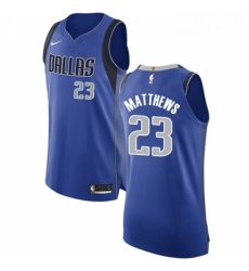 Youth Nike Dallas Mavericks 23 Wesley Matthews Authentic Royal Blue Road NBA Jersey Icon Edition