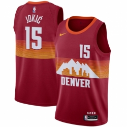 Men Denver Nuggets Nikola Jokic Nike Red 2020 21 Swingman Player Jersey