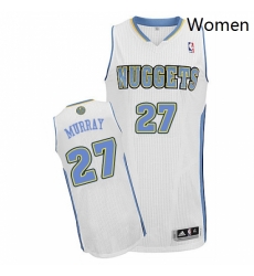 Womens Adidas Denver Nuggets 27 Jamal Murray Authentic White Home NBA Jersey