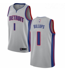 Womens Nike Detroit Pistons 1 Chauncey Billups Swingman Silver NBA Jersey Statement Edition