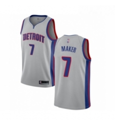 Youth Detroit Pistons 7 Thon Maker Swingman Silver Basketball Jersey Statement Edition 